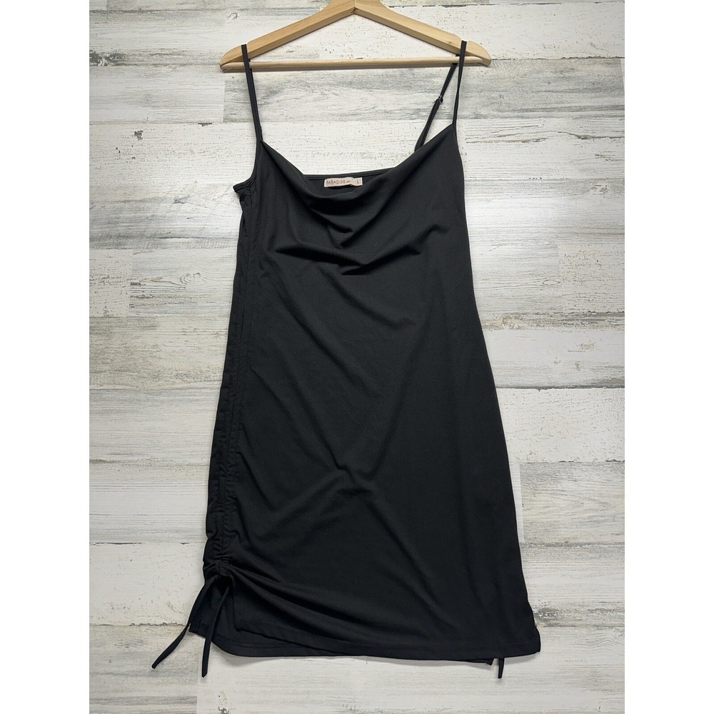 Vintage Y2K Black‎ Scoop Neck Tank Dress Juniors Large Goth 90s Clueless